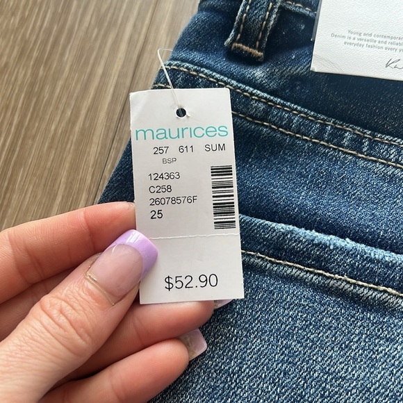 KanCan Blue Jean Shorts High-Waisted Distressed - Picture 4 of 7